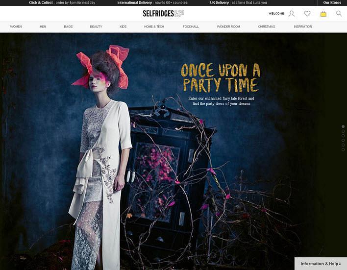 Selfridges home page