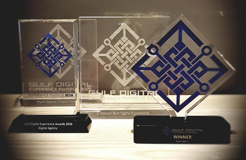 Best Digital Agency award at the Gulf Digital Experience Awards 2017