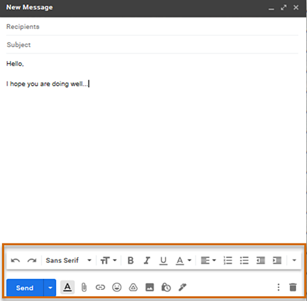 Example from Gmail