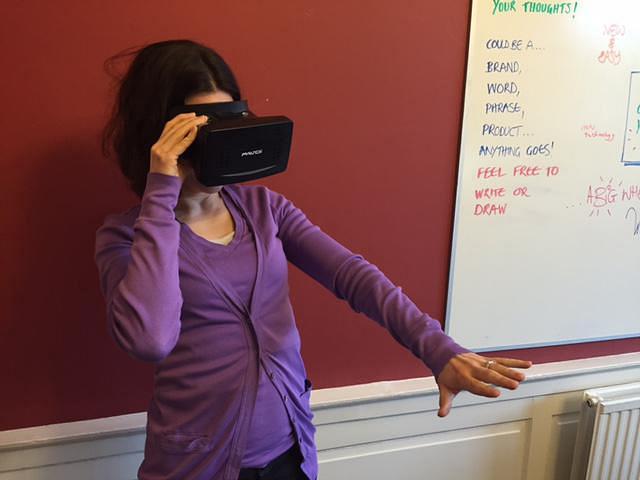 Google Cardboard in action at our 2015 WUD event