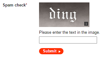 Captcha text says ding. 