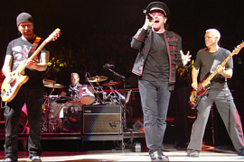 The band U2 singing