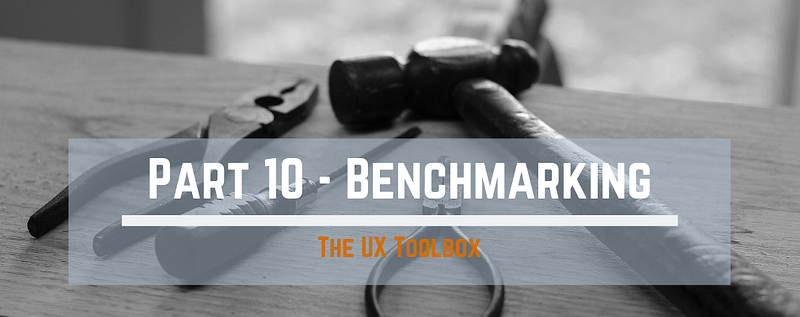 Tools on a bench demonstrating the UX toolbox